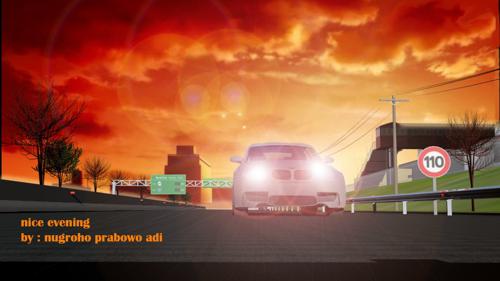 high way animated bmw cars