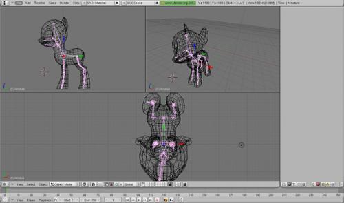 mlp Pony rig for belnder 2.49b
