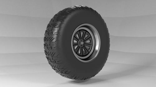 Tyre - Four wheel tyre with rim - 4WD Tire