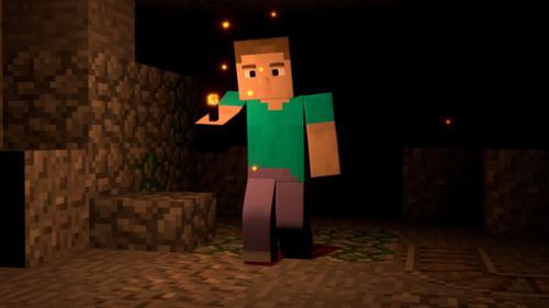 Minecraft Cave Scene