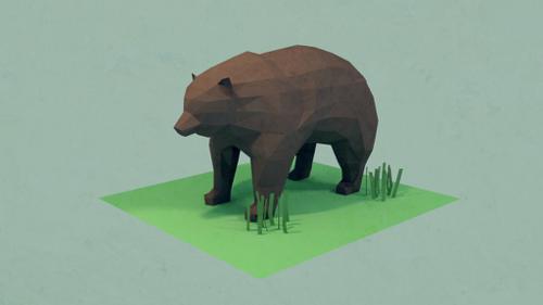 Low poly Grizzly