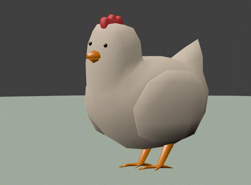 Hardcore Chicken 3D [model + animation]