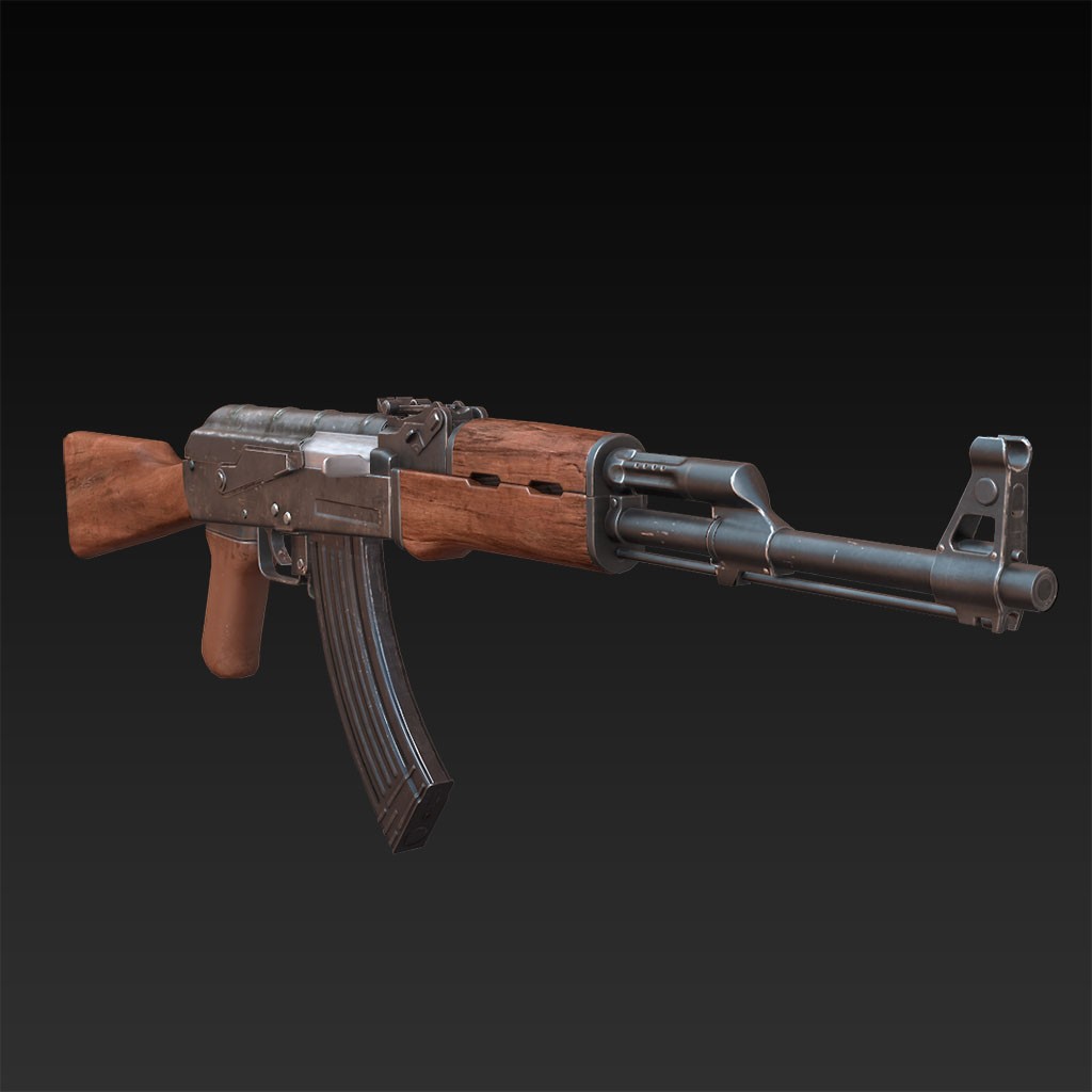 AK-47 (Low nad High poly)