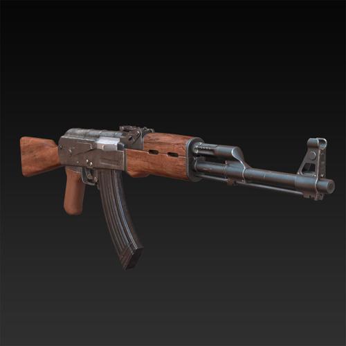 AK-47 (Low nad High poly)