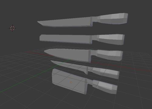 Low Poly Knifes