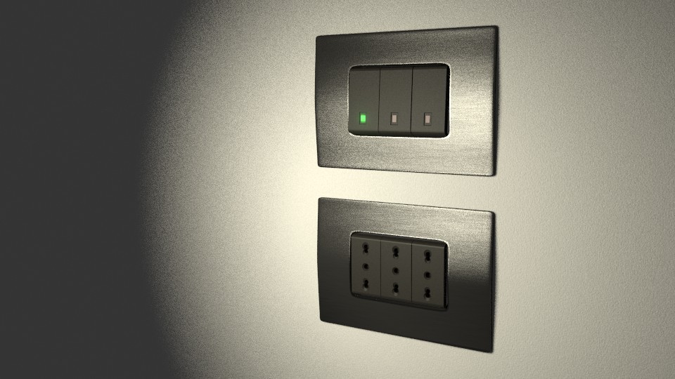 electric light switch and european plugs