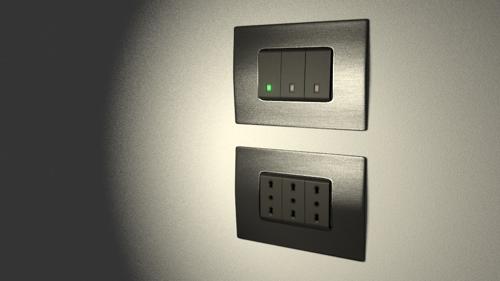electric light switch and european plugs