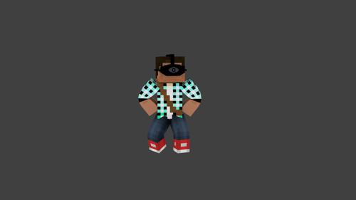 Minecraft Character With Oculus Rift Dk2- Rig