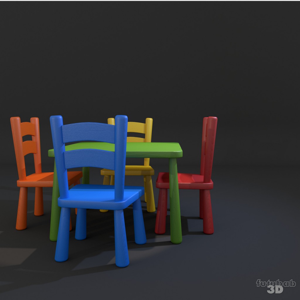 Kiddie Chairs and Table