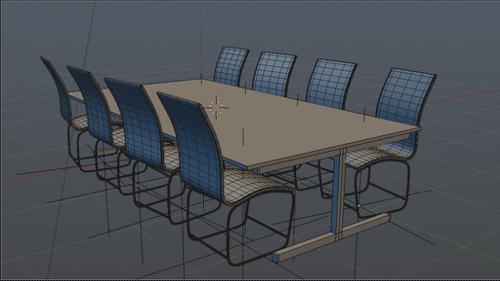Simple Office Desk and Chairs