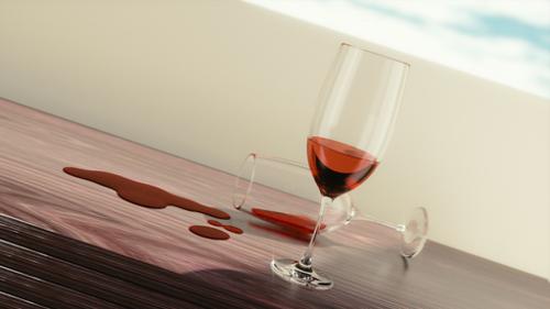 Vine glasses vivid summer scene