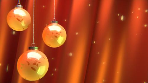Christmas ornaments scene