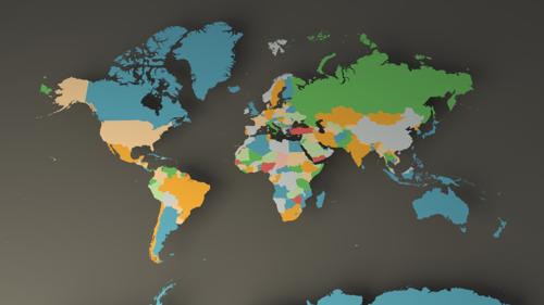 Worldmap Separated by Country