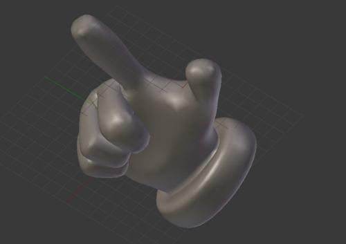 Rigged toon hand