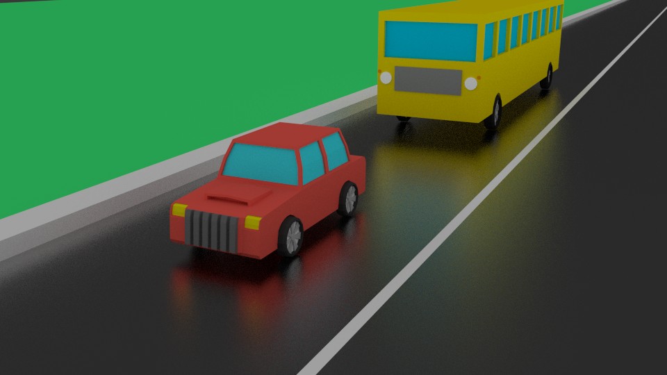 Low Poly Cars Scene