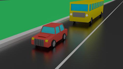 Low Poly Cars Scene