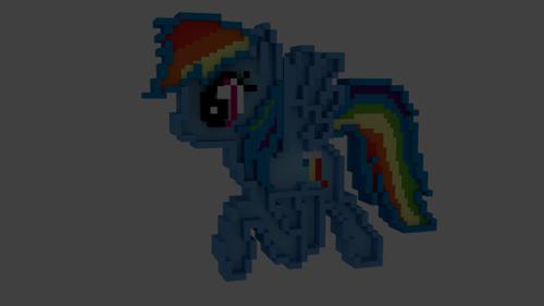 Rainbow Dash pixel art