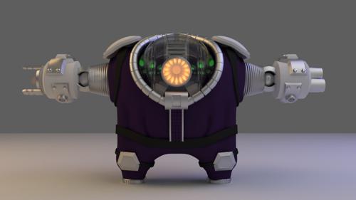 Urigged Alien Robot