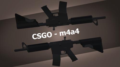 Low Poly CSGO M4A4