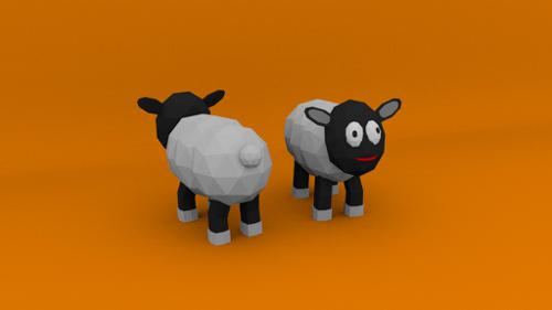 Low Poly Sheep Model