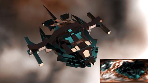 painted space texture for scifi renderings