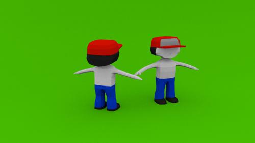 Jack Low Poly Cartoon Character