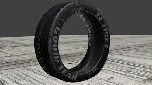Good Year Tire animated and deformed with lattice