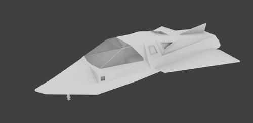 low poly spaceship