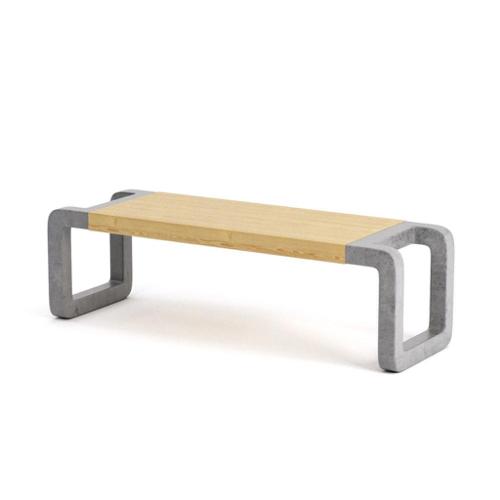 Chocofur concrete bench