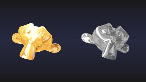 Gold and Silver Material samples