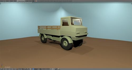 Simple Low Poly Military Truck.