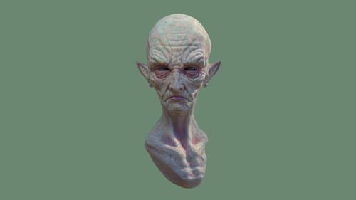 Retro-extraterrestrial (based on Jordu Schell's 50's Style alien head)