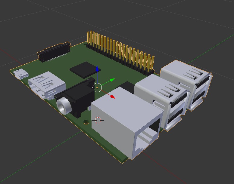 Raspberry Pi B+ mockup