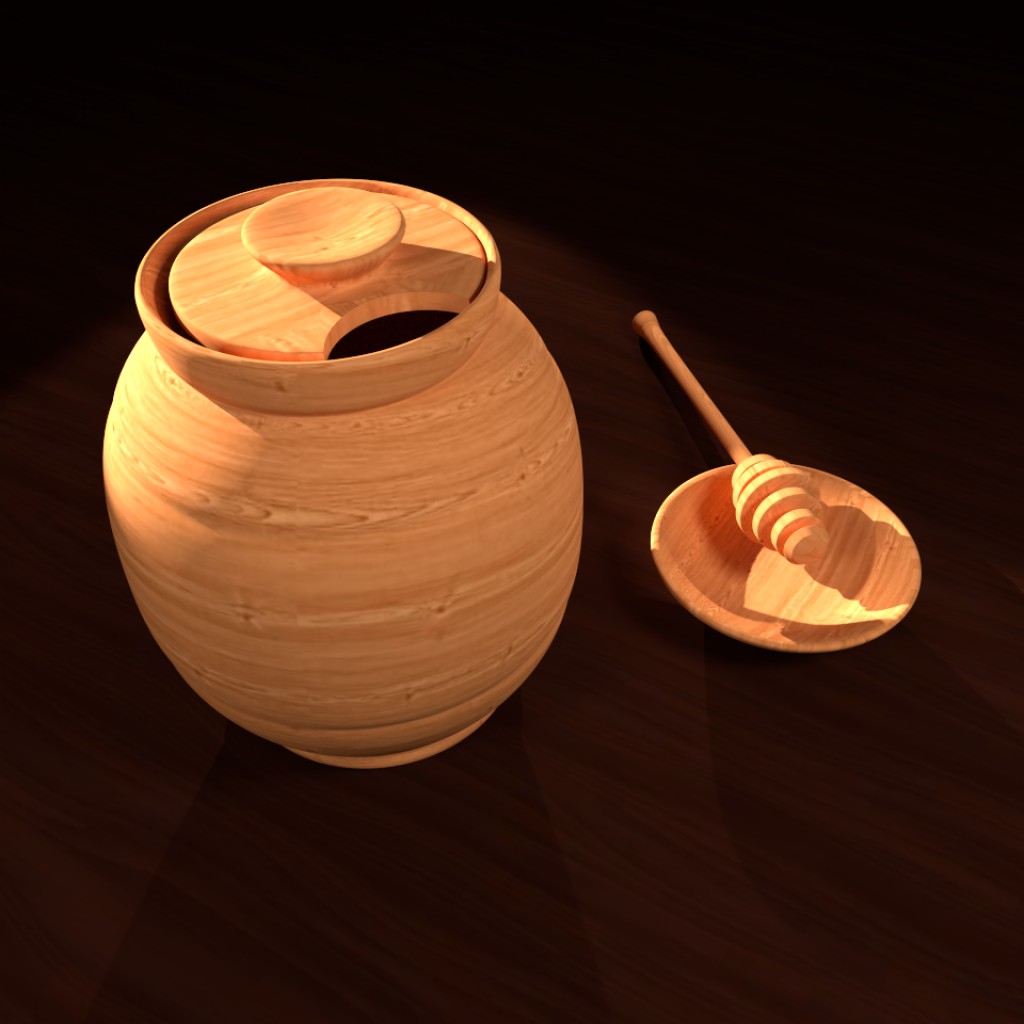 Wooden Honey Jar