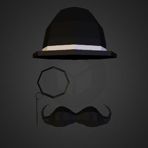 Gentleman Facial Accessories - Low Poly