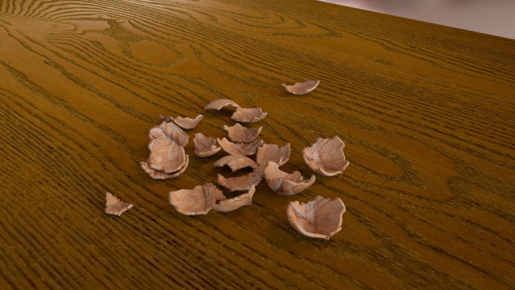 Walnut shells / cracked
