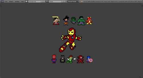 Pixel DC and Marvel Superheros