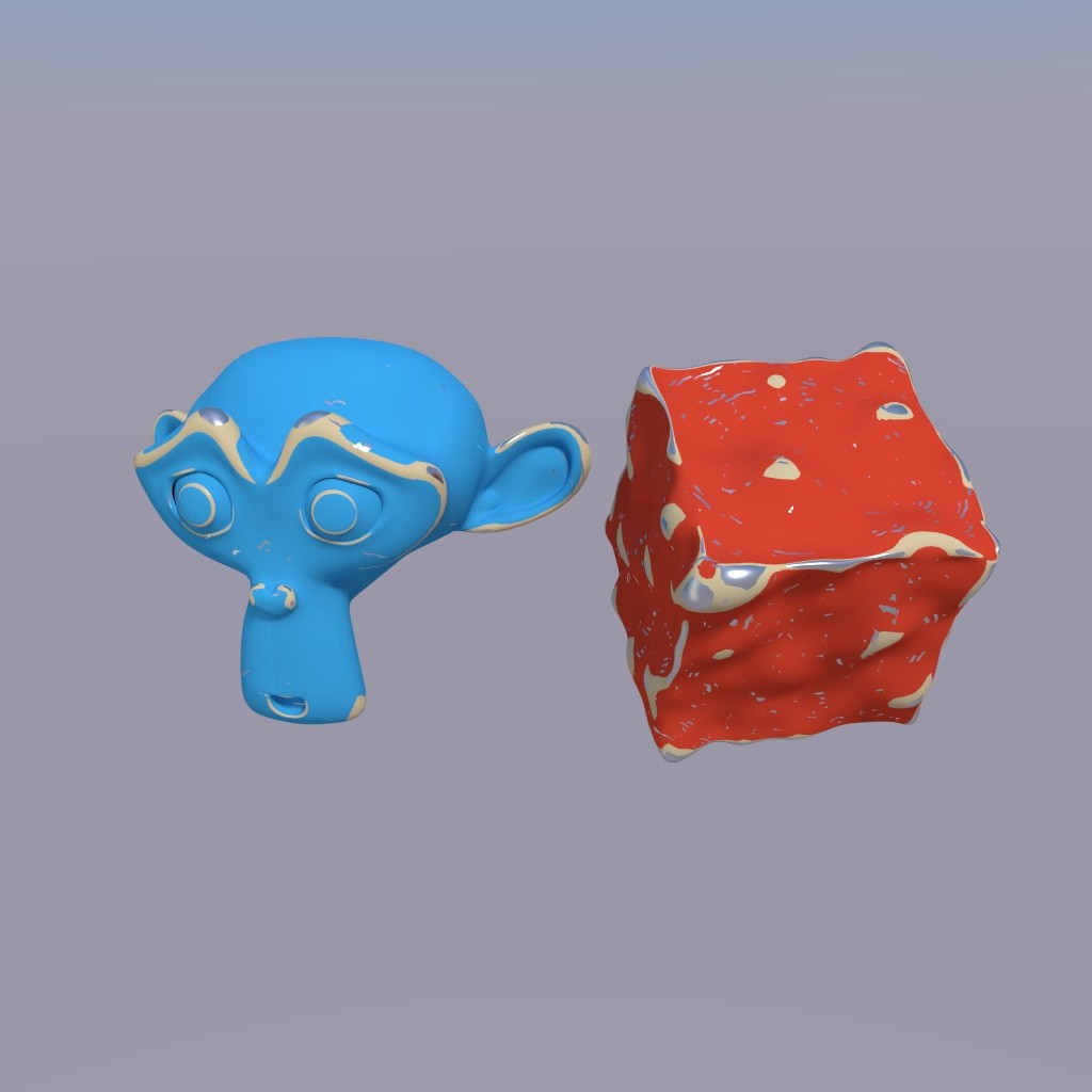 Worn paint procedural material