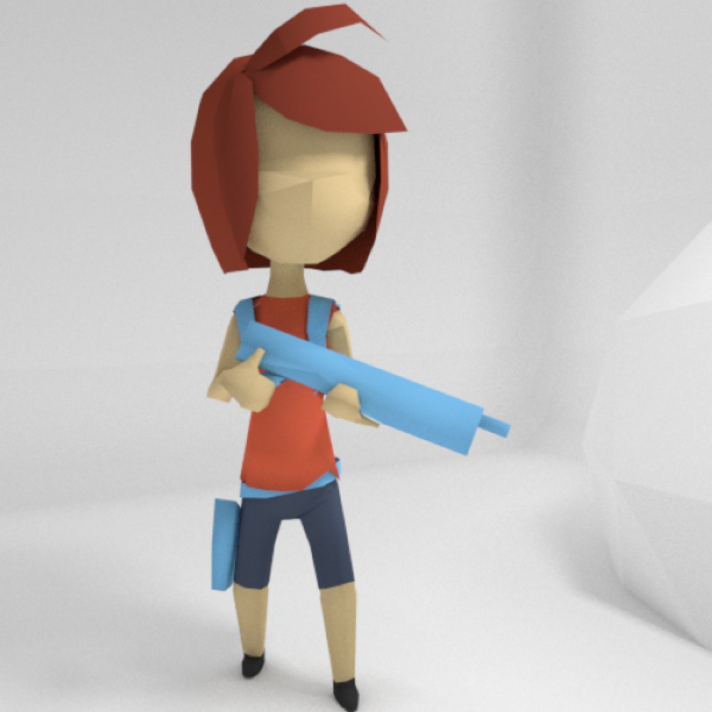 Low poly girl