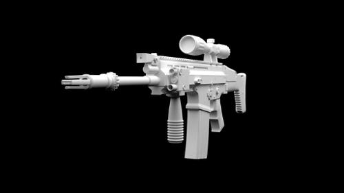 SCAR H Assault rifle.