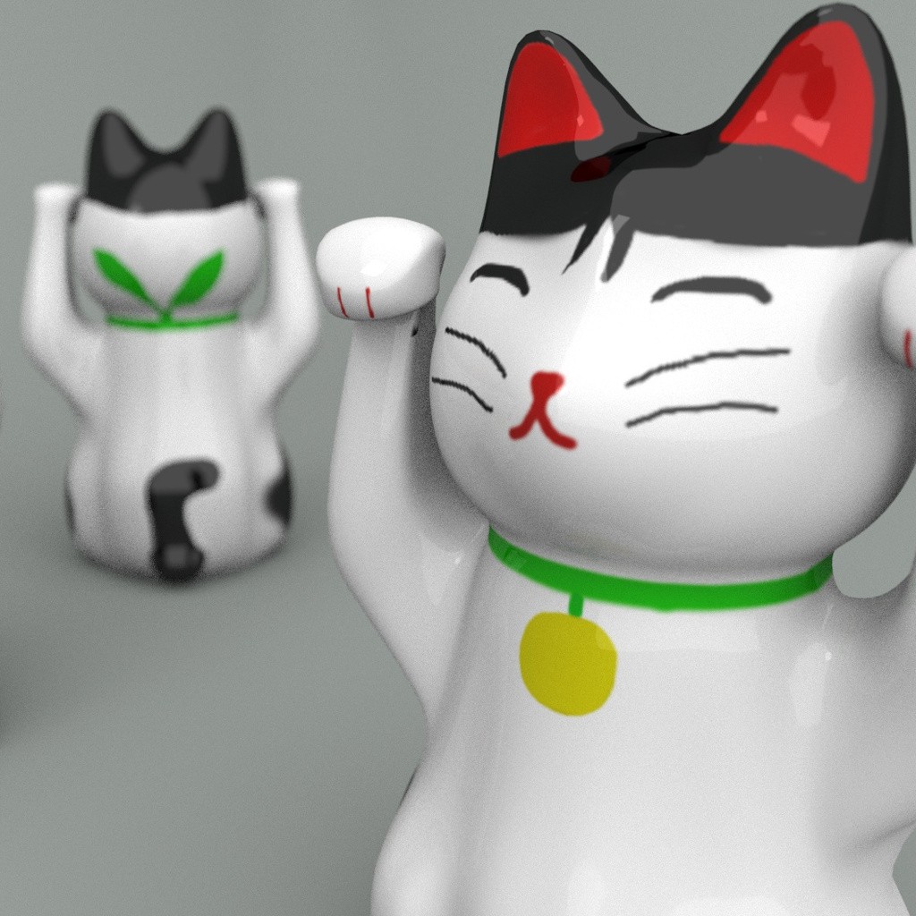 Maneki neko statue