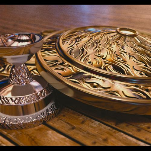 Candlestick and Shield with Ornamental Details shader
