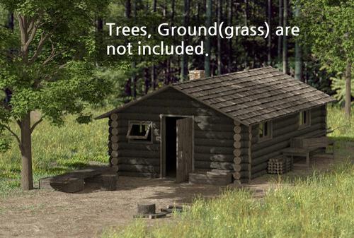 Log cabin with Fireplace