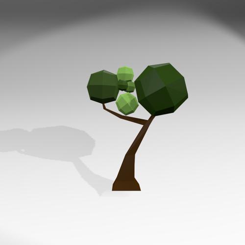 Low Poly Oak Tree