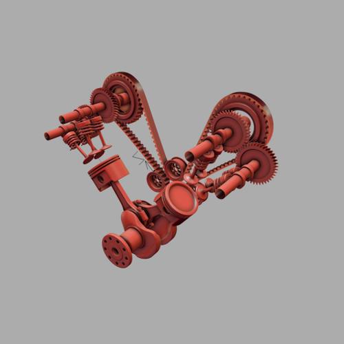 v2 engine rig