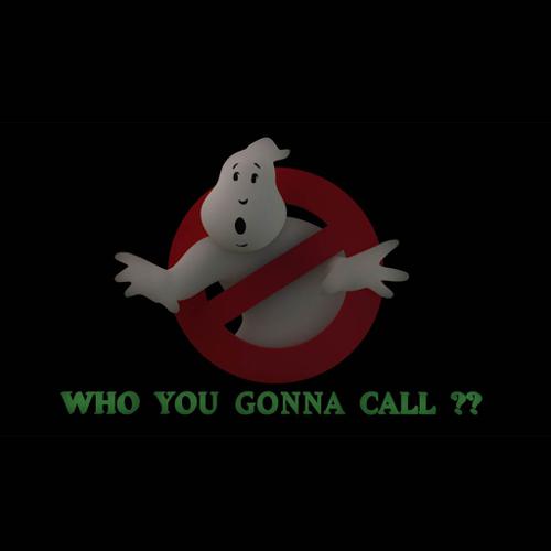 Ghostbusters Sign with Text