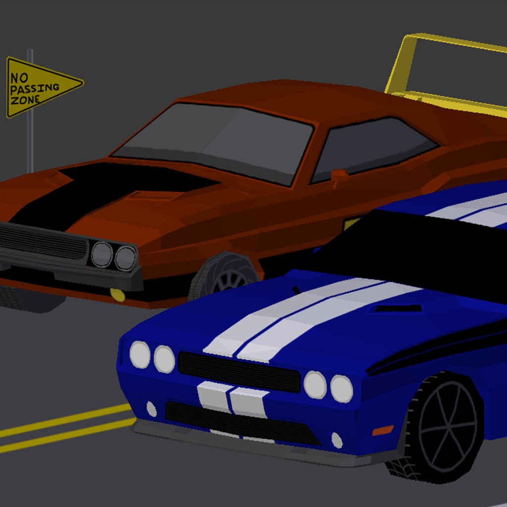 Dodge Challengers Low Poly