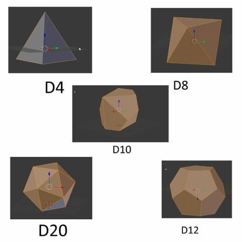 Dice_SET_No_Texture(D4,D6,D8,D10,D12,D20)
