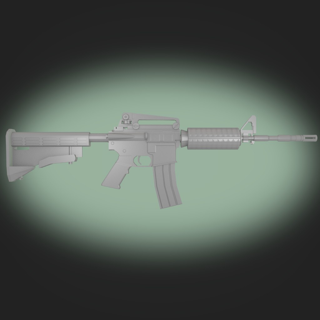 Low and mid-poly M4A1