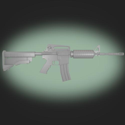 Low and mid-poly M4A1